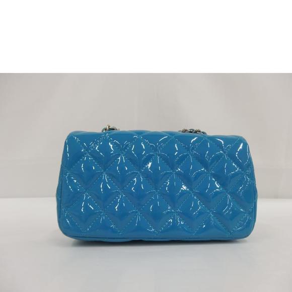 Chanel Matelasse Blue Mini Enamel Pouch - Picture 1 of 5